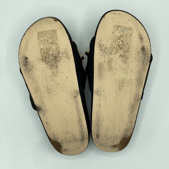 Good American Chain Platform Slides Size 9.5 Black Neoprene‎ Flatform Sandals - Picture 9 of 13